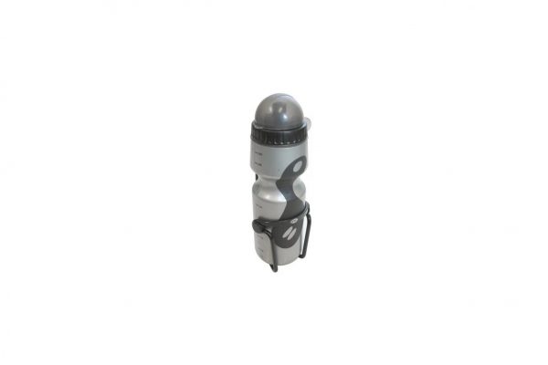 ETC Bottle & Cage Silver/Black Alloy