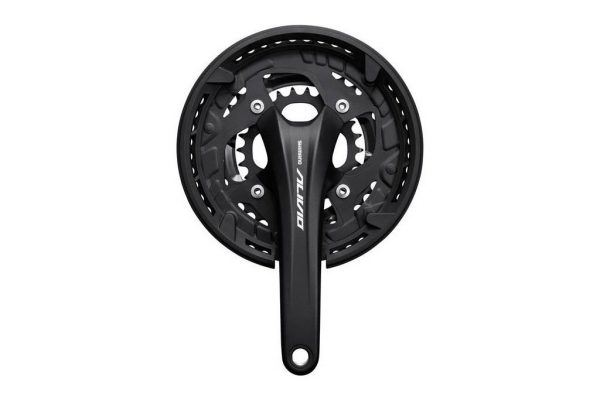 Shimano Alivio FC-T4060 Alivio 2-piece chainset, 48/36/26T, black, with chainguard