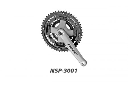 Neco NSP3001 22/34/42T x 170mm Steel/PC Triple Chainset – Black