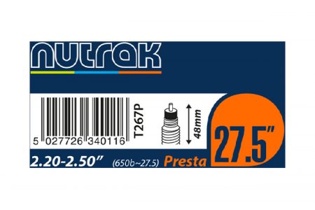 Nutrak 26 X 4.0 - 4.3" Inch Presta Inner Tube 1.3 Mm Butyl
