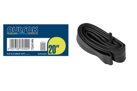 Nutrak 20 X 4 1/4 Fat Bike Inner Tube Schrader Valve 35mm